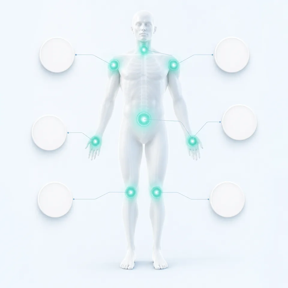 Zonas de aplicación de Flexosamine Pro: rodillas, hombros, espalda, manos y cuello Zonas de aplicación de Flexosamine Pro: rodillas, hombros, espalda, manos y cuello